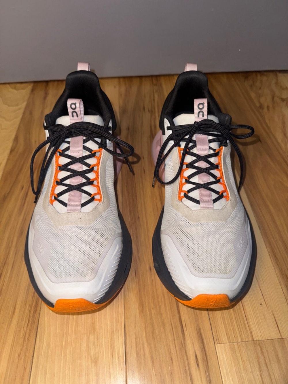 Women’s On Cloudnova X Sneakers White Pink Orange Black Running Training Shoes - Picture 2 of 10